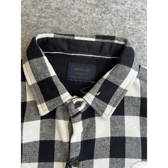 Nomad Flannel Shirt Mens Medium Thermal Lined White Black Check NWT - Picture 4 of 7
